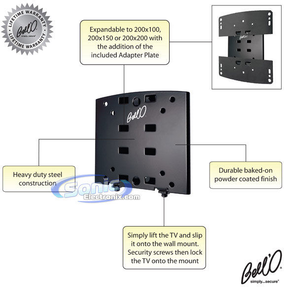 Bell'O Flat Panel Wall Mount 8210DB Image 3