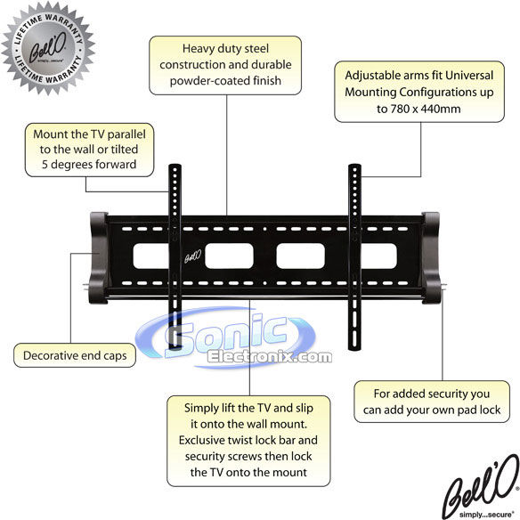 Bell'O 8320DB Flat Panel Wall Mount Image 2