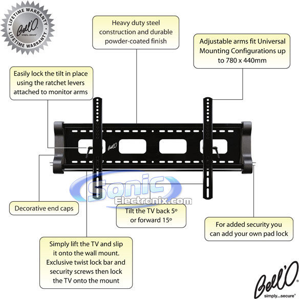Bell'O 8325DB Flat Panel Wall Mount Image 2