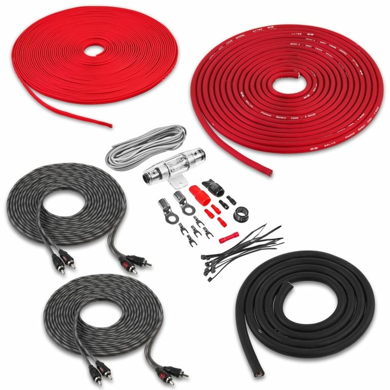 DS18 S-1200.4/SL + Belva BAK84 8 Gauge Amp Wiring Kit Image 2