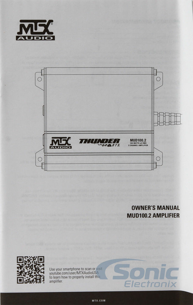 MTX Audio MUD100.2 2-Channel PowerSports Amplifier + Belva BAK82 Image 20