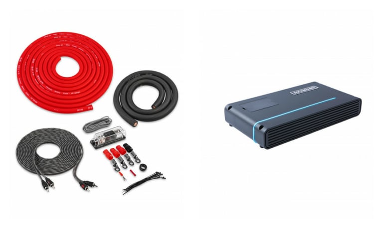 Memphis PRXA1000.1 + Belva BAK02 1/0 Gauge Amp Wiring Kit Image 1