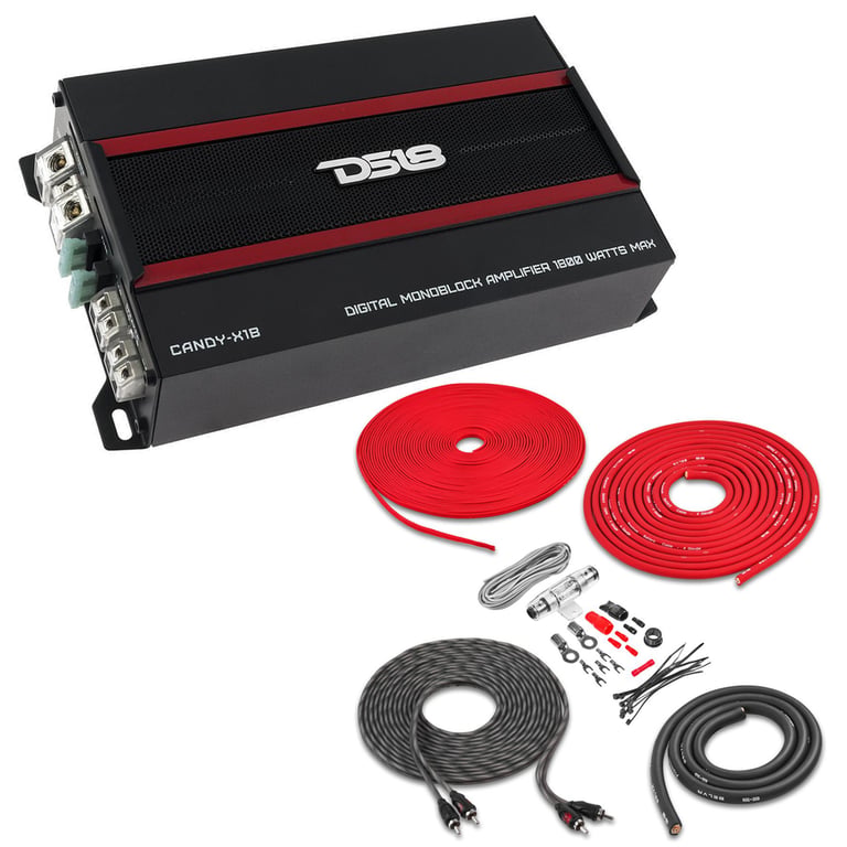 DS18 CANDY-X1B with Belva 4 Gauge Amp Kit Image 1