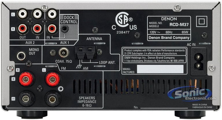 Denon D-M37SBK Image 2