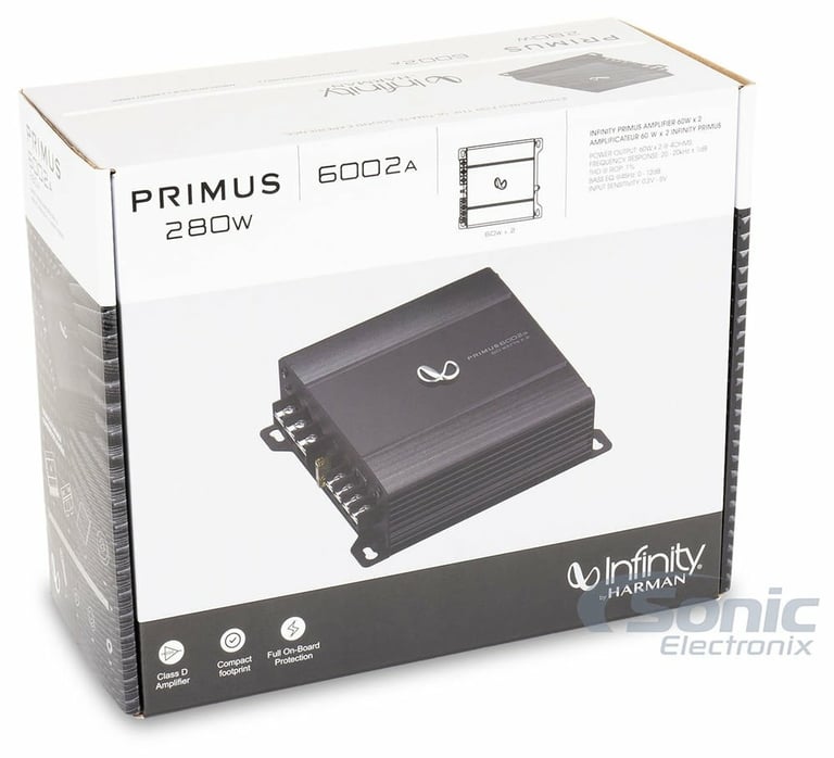 Infinity Primus 6002A (PRIMUS6002AAM) + Belva BAK82 8 Gauge Amp Wiring Kit Image 20