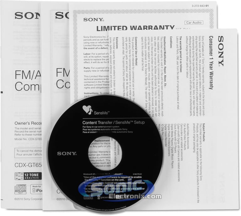 Sony CDX-GT650UI Image 8
