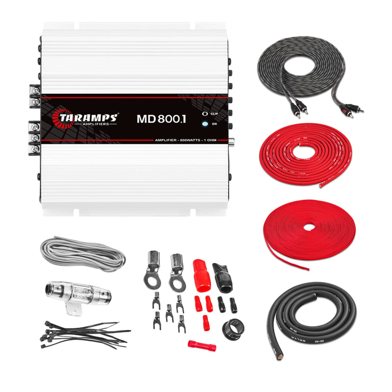 Taramps MD 800.1 with Amplifier Wiring Kit Image 1