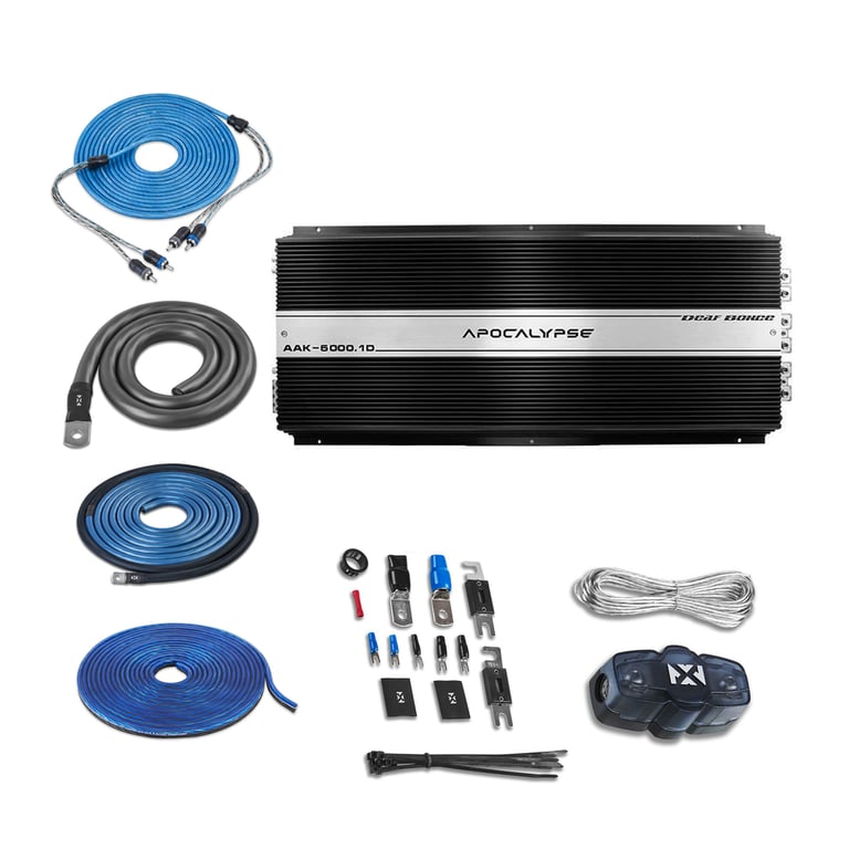 Deaf Bonce AAK-6000.1D + Free NVX XKIT02 1/0 Gauge Amp Wiring Kit Image 1