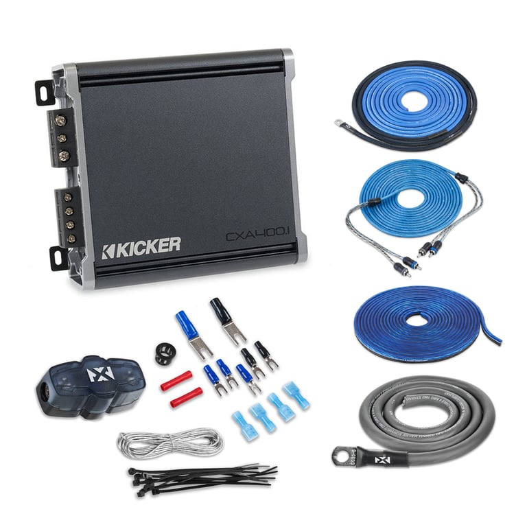 Kicker 46CXA4001 with Amplifier Wiring Kit Image 1