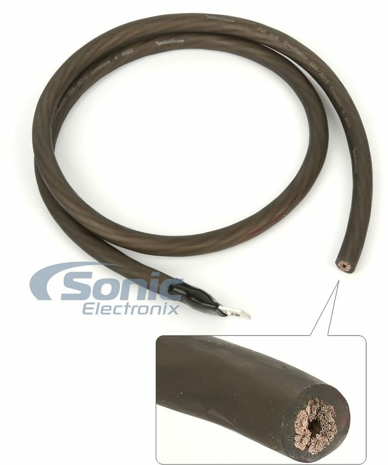 Rockford Fosgate Power T1500-1BDCP + Rockford Fosgate RFK4I 4 Gauge 2-Ch Amp Kit Image 6