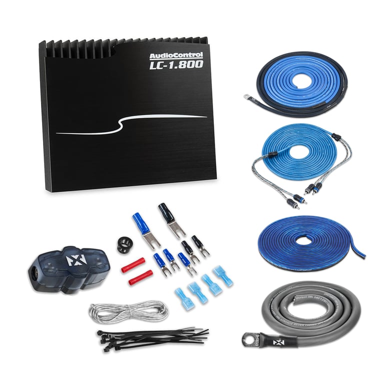 AudioControl LC-1.800 with NVX 4 Gauge Amp Kit Image 1