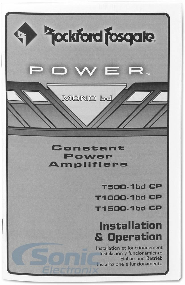 Rockford Fosgate Power T1500-1BDCP + Rockford Fosgate RFK4I 4 Gauge 2-Ch Amp Kit Image 14