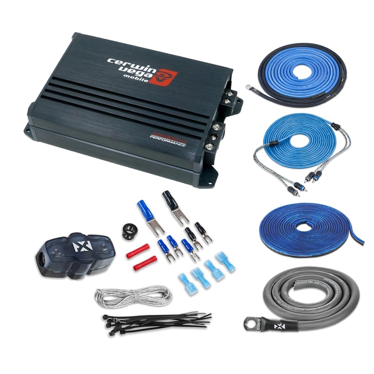 Cerwin-Vega XED3001D with NVX 4 Gauge Amp Kit Image 1