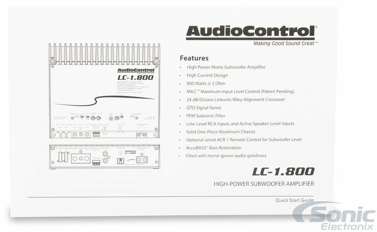 AudioControl LC-1.800 with NVX 4 Gauge Amp Kit Image 18