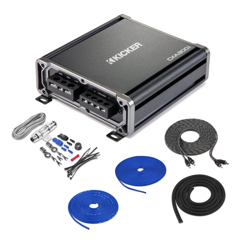 Kicker CXA400.1 with Amplifier Wiring Kit Image 1