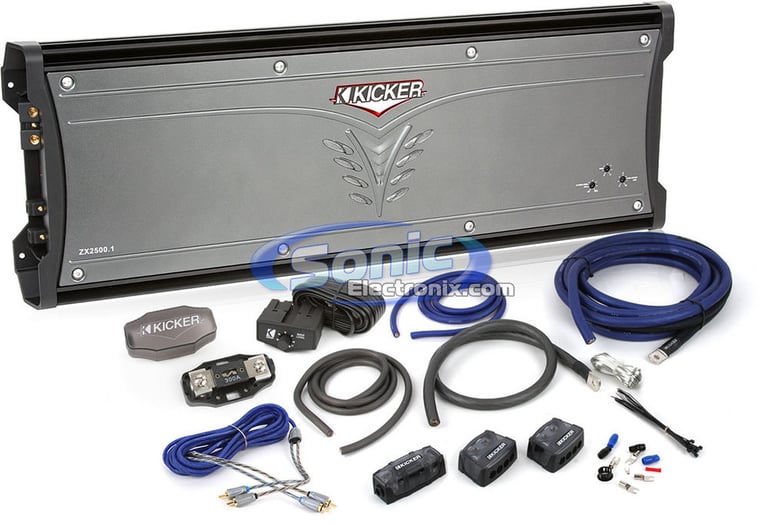 Kicker ZX2500.1 (08ZX2500.1) + Amplifier Kit Image 1