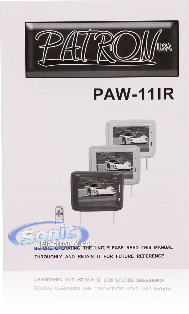 Patron PAW-11IR Headrest Monitor (Black) Image 8
