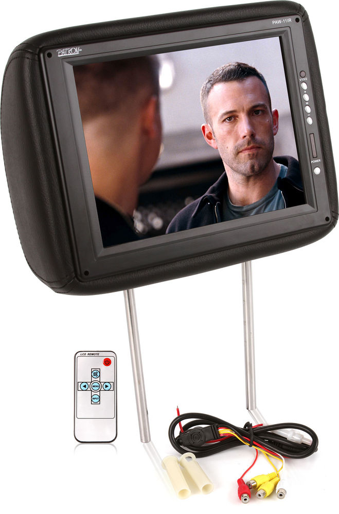 Patron PAW-11IR Headrest Monitor (Black) Image 1