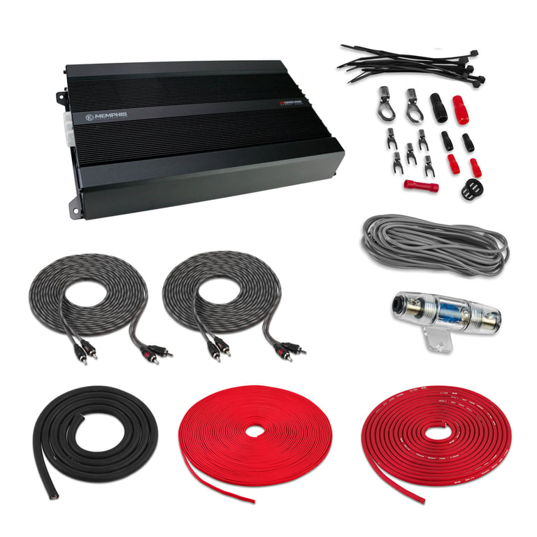Memphis SE1200.4V2 with Amplifier Wiring Kit Image 1