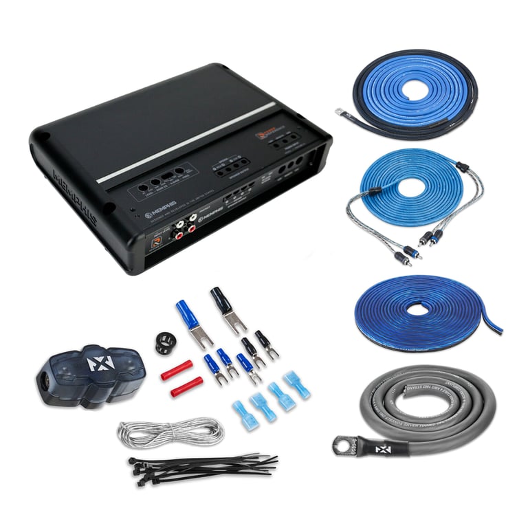 Memphis PRX500.2V with Amplifier Wiring Kit Image 1