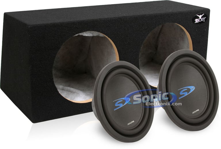 1800W Alpine Subwoofer + Sealed Enclosure Bass Package Image 1