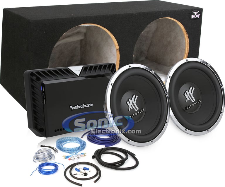 1200W Complete Rockford Fosgate + Hifonics Bass Package Image 1