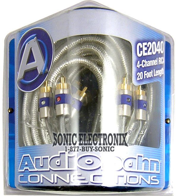 Audiobahn CE2040 4-Channel 20' Expert Series RCA (White) Image 3