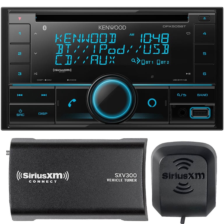 Kenwood DPX505BT Package with SiriusXM Tuner Image 1