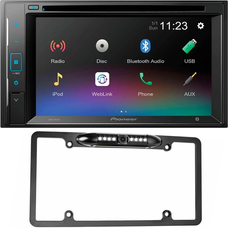 Pioneer AVH-241EX with License Plate Camera Image 1