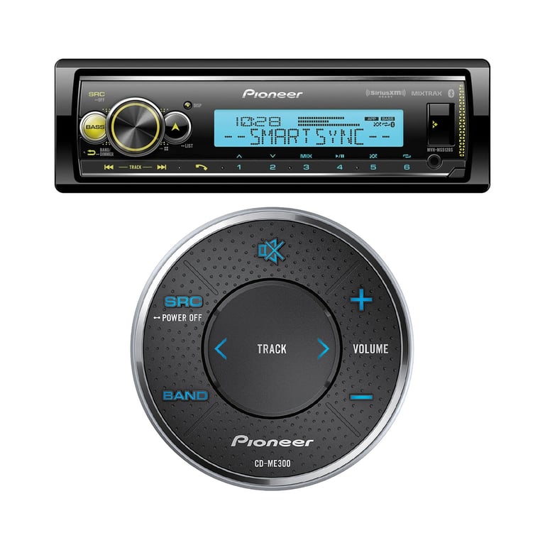 Pioneer MVH-MS512BS with Marine Remote Control Image 1
