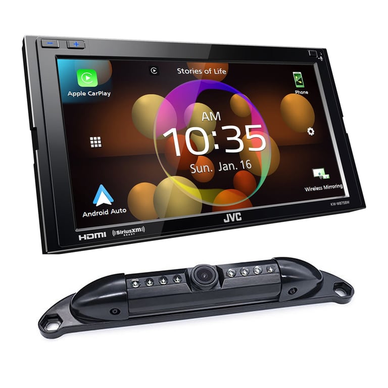 JVC KW-M875BW with Backup Camera Image 1
