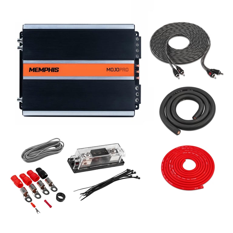 Memphis MJP1000.1 with Amplifier Wiring Kit Image 1