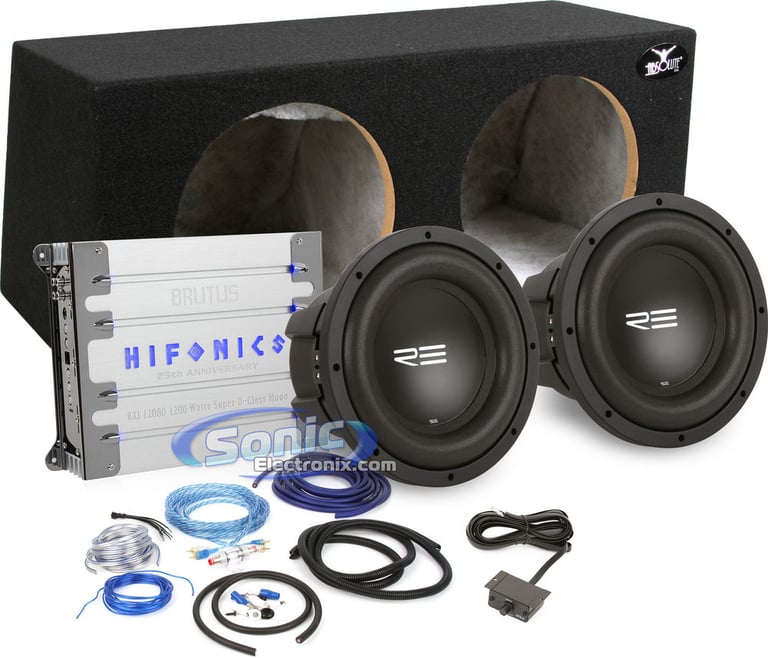 1200W Complete Hifonics + RE Audio Bass Package Image 1
