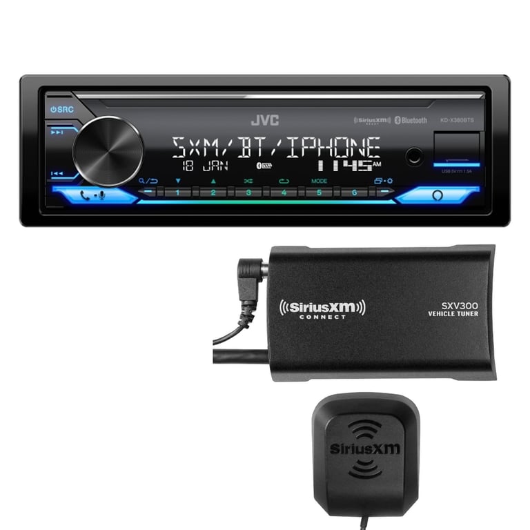 JVC KD-X380BTS with SiriusXM Tuner Image 1