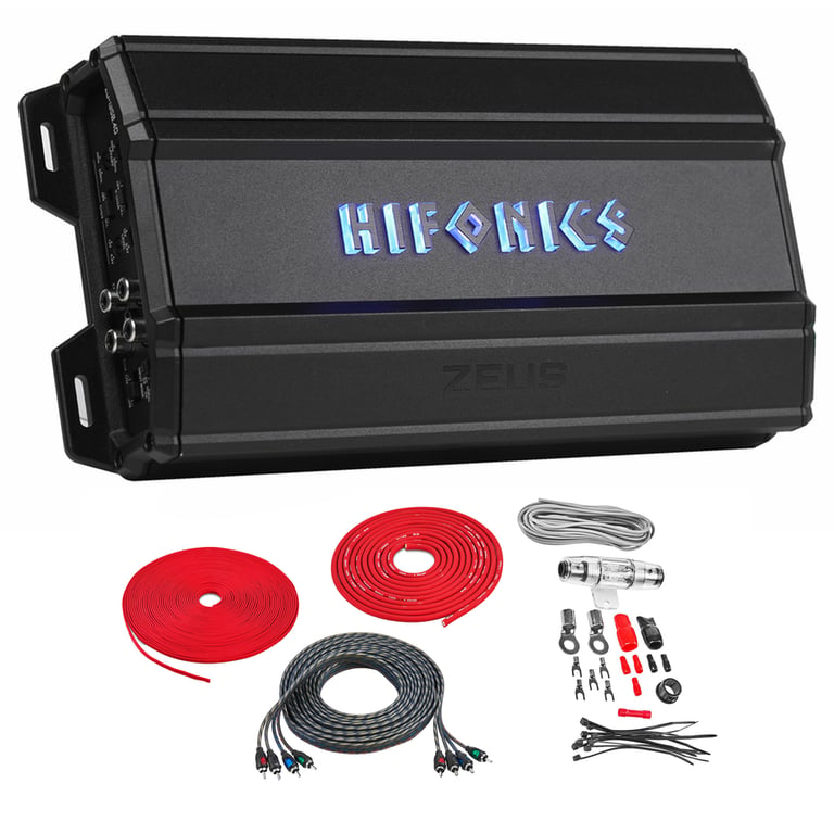 Hifonics ZD-1350.4D with Amplifier Wiring Kit Image 1