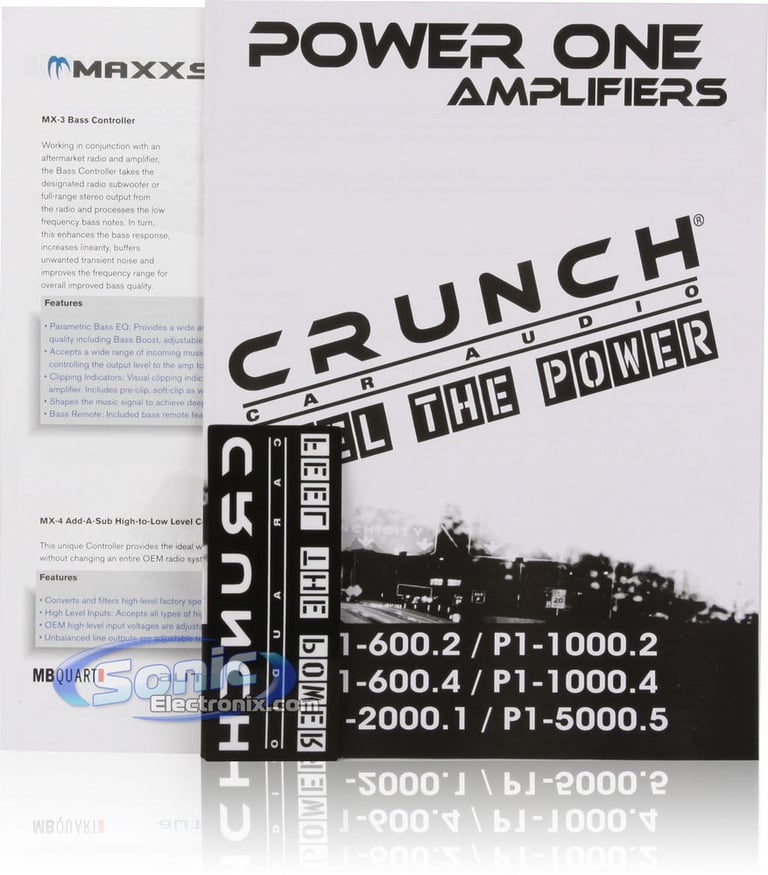 Crunch P1 1000.2 + Amplifier Kit Image 7