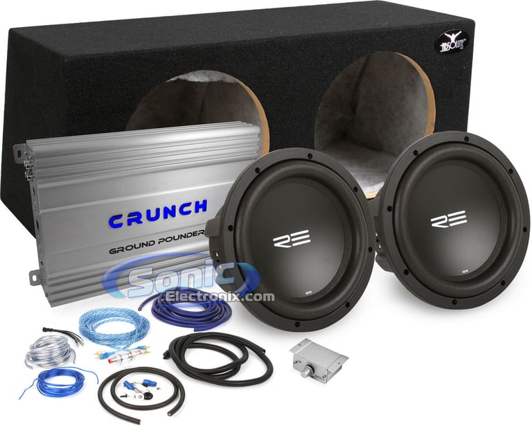 2500W Complete Crunch R/B + RE Audio Bass Package Image 1