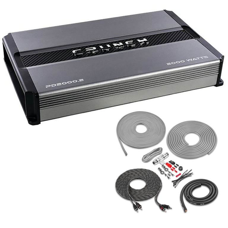 Crunch PD2000.2 2000w 2-Channel Pro Power Car Stereo Amplifier Class AB+Amp Kit Image 1
