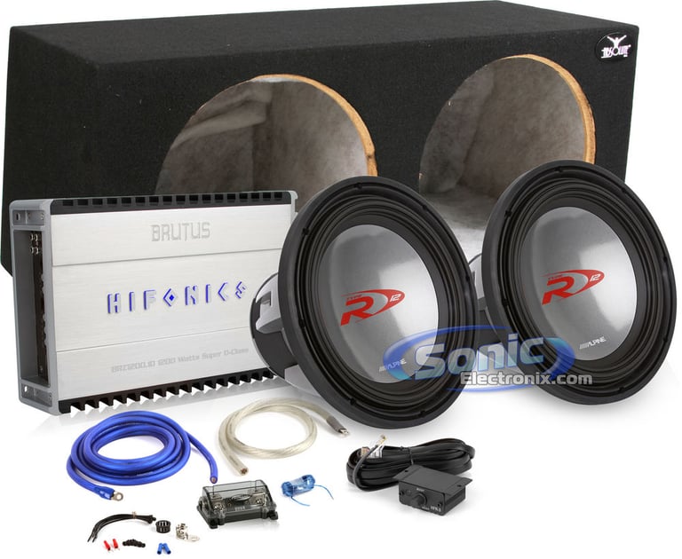 3000W Complete Hifonics + Alpine Bass Package Image 1