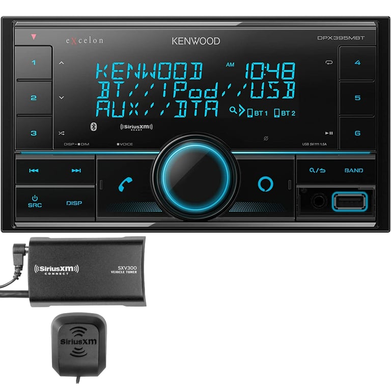 Kenwood eXcelon DPX395MBT with Sirius XM Tuner Image 1