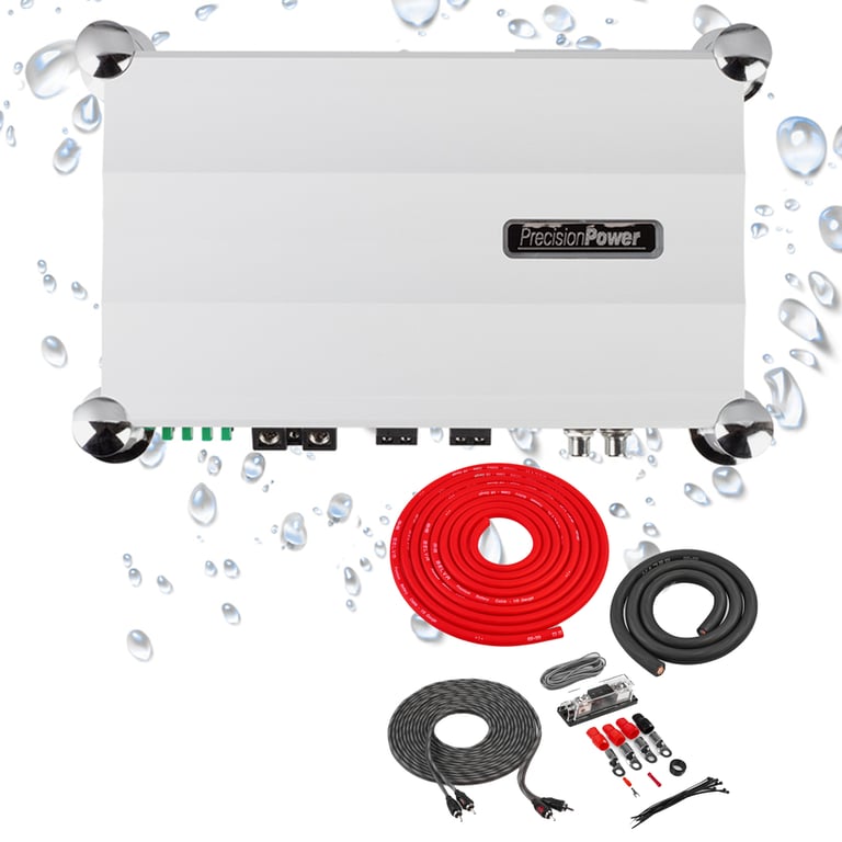 Precision Power MPA1200.1D with Amplifier Wiring Kit Image 1