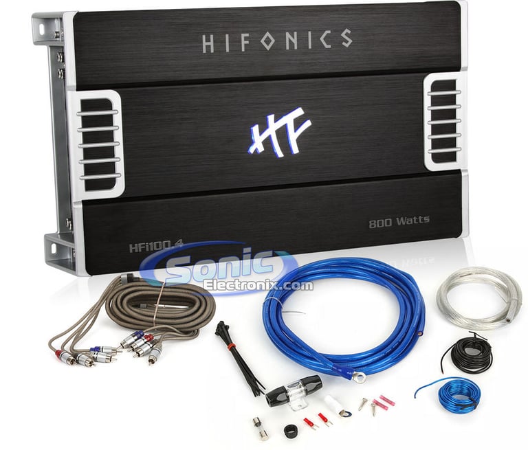 Hifonics HFi100.4 + Amplifier Kit Image 1