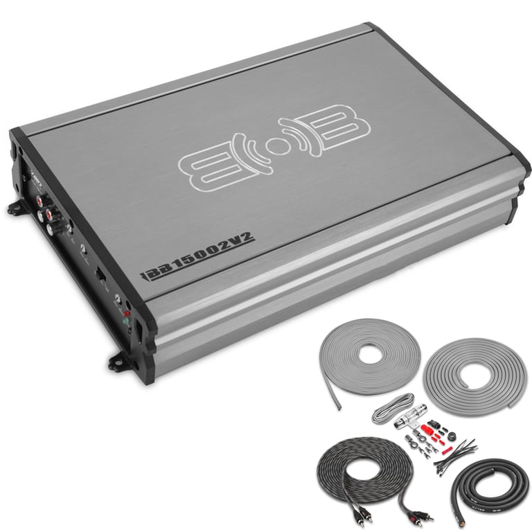 Belva BB15002v2 Amplifier + Belva 4 Gauge Amp Wiring Kit Image 1