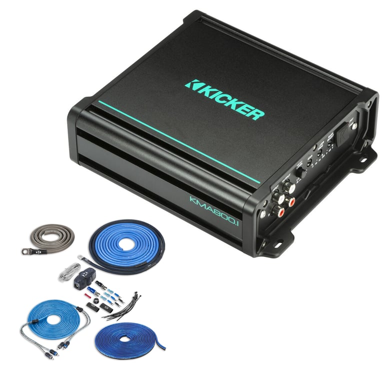 Kicker 48KMA8001 with Amplifier Wiring Kit Image 1