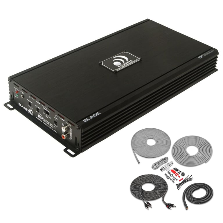 Massive Audio BP2000.1 v2 + Free Belva 4 Gauge Amp Wiring Kit Image 1