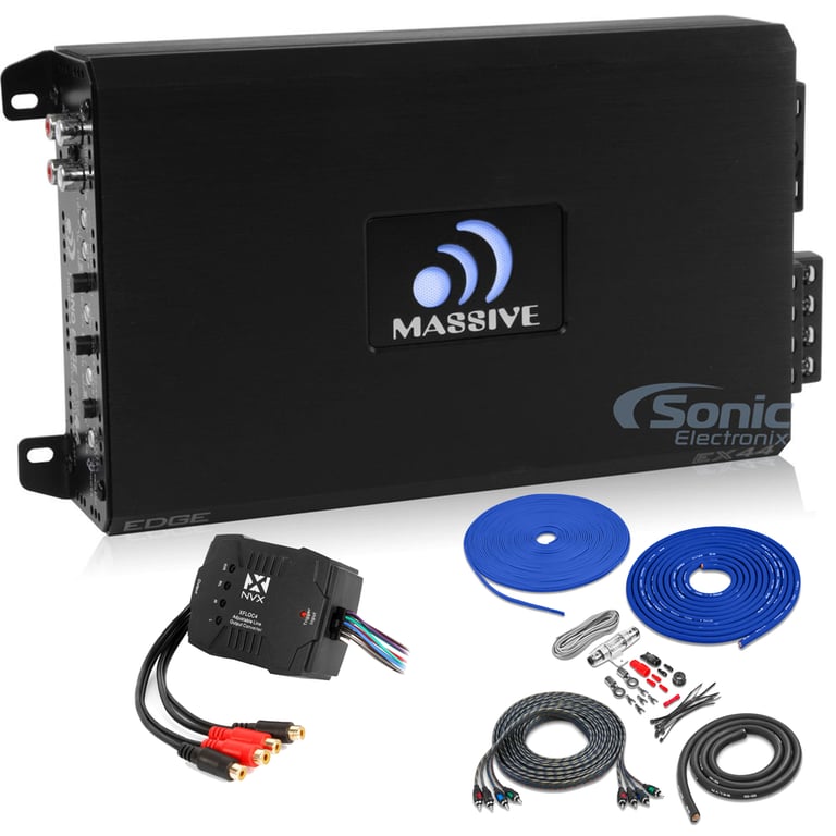 Massive Audio EX44 + NVX XFLOC4 Line-Output-Converter + Free Amp kit Image 1