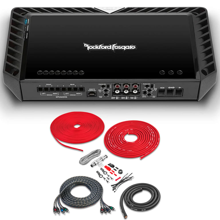 Rockford Fosgate Power T1000-4AD with Amplifier Wiring Kit Image 1