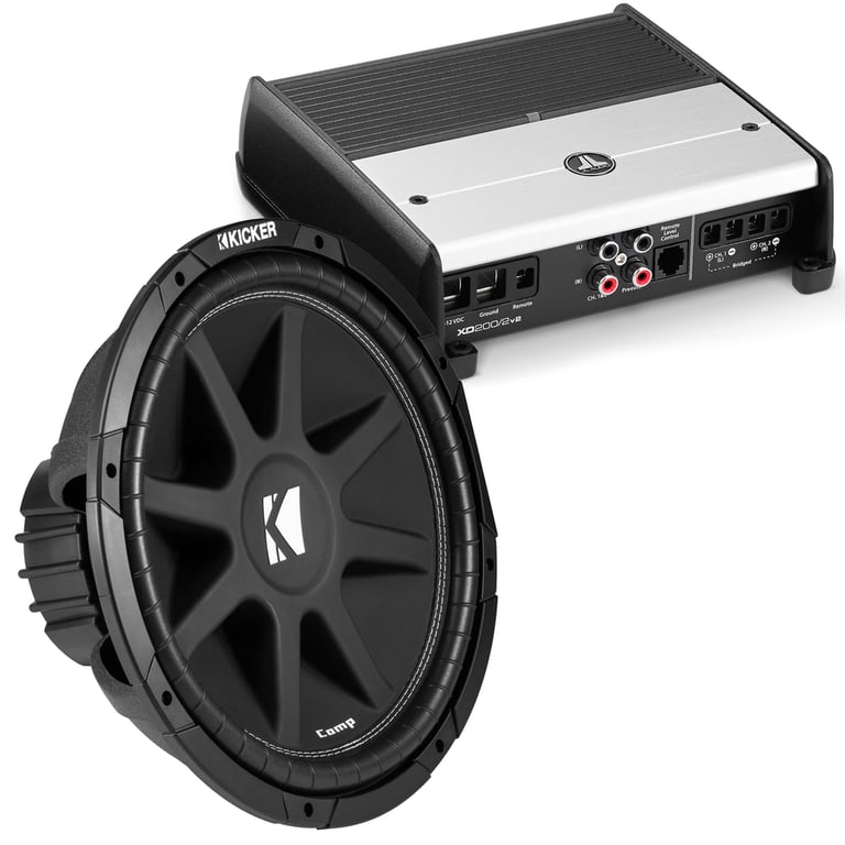 JL Audio XD200/2v2 with Kicker Comp 12 (43C124) Image 1