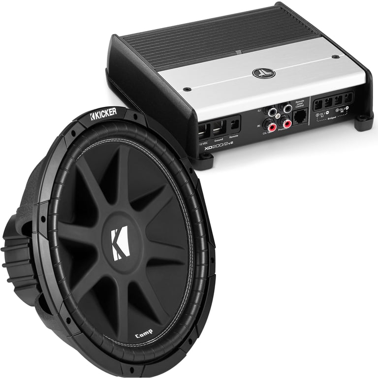 JL Audio XD200/2v2 with Kicker Comp 10 (43C104) Image 1
