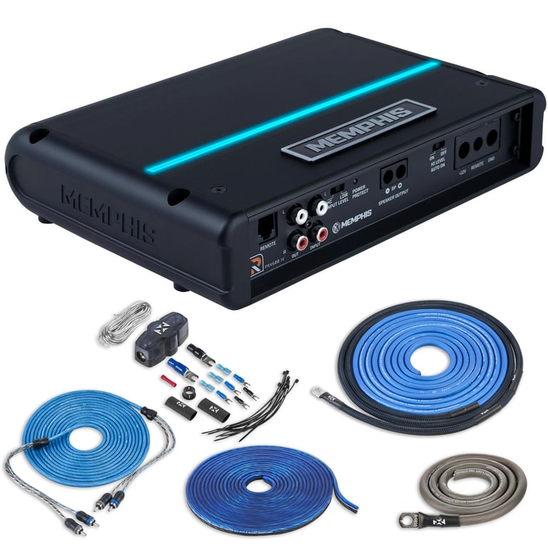 Memphis PRX600.1V with Amplifier Wiring Kit Image 1